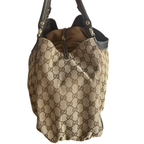 Authentic Gucci Abbey D-Ring Hobo – GG Monogram & Leather – Includes Dust Bag - Picture 13 of 15